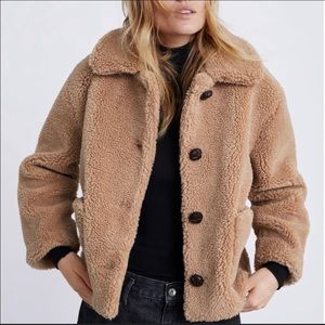 Zara cropped teddy coat size XS